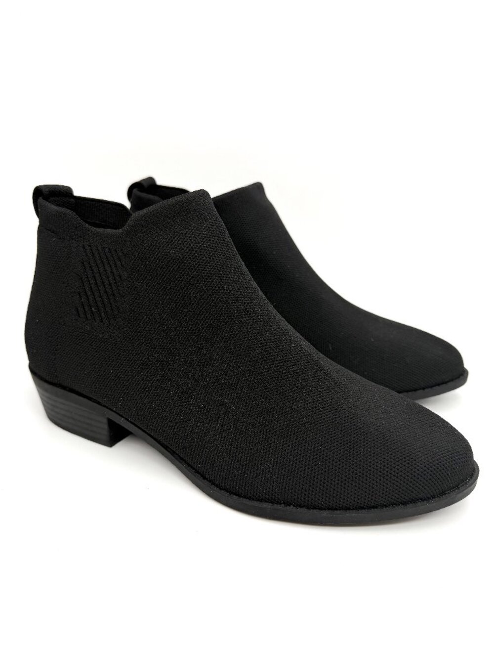 New Torrid Black Stretch Knit Ankle Bootie - Size 8